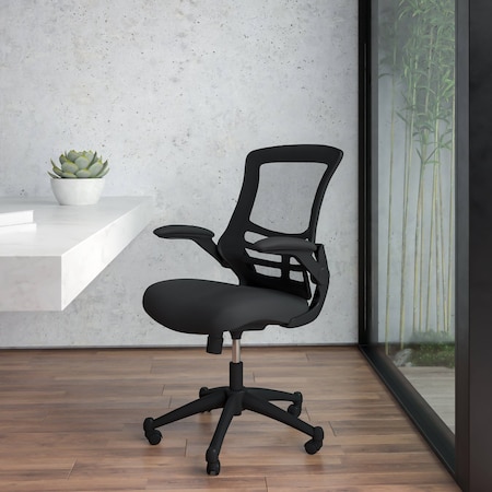 Flash Furniture Black Mesh Swivel Ergonomic Task Chairs, 5PK 5-BL-X-5M-BK-GG